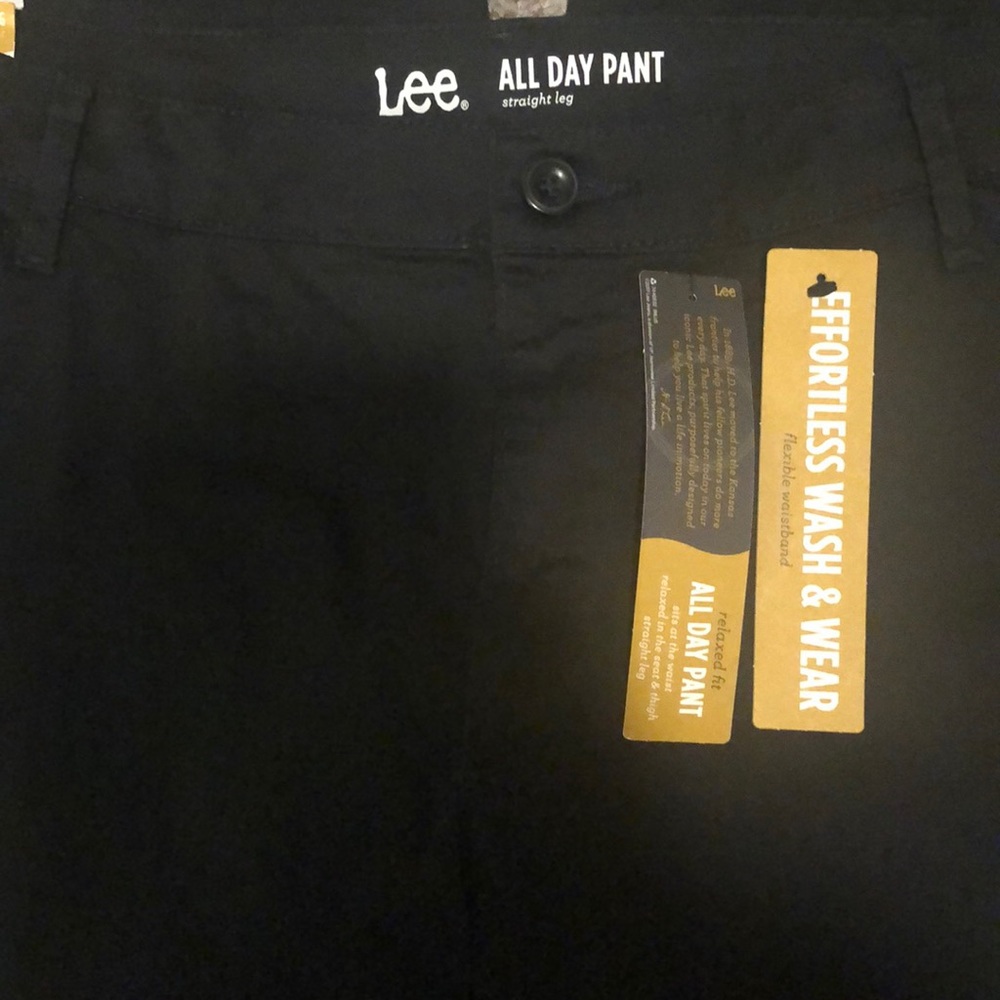 🌹*NWT*LEE Women's Relaxed Fit All Day Straight Leg Black Pants - Picture 4 of 10